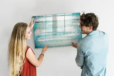 Beschreibbare Magnettafel in Blau