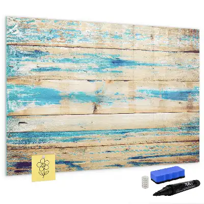 Schreib-Magnettafel in gestreiftem Holz-Design