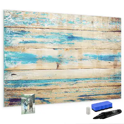 Schreib-Magnettafel in gestreiftem Holz-Design