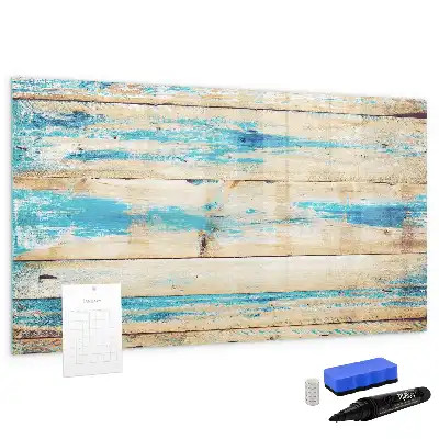 Schreib-Magnettafel in gestreiftem Holz-Design