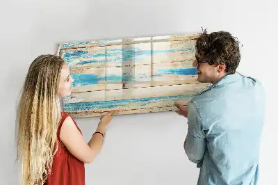 Schreib-Magnettafel in gestreiftem Holz-Design