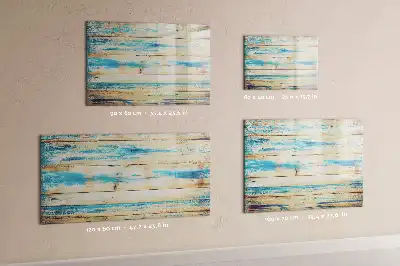 Schreib-Magnettafel in gestreiftem Holz-Design
