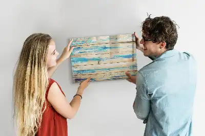 Schreib-Magnettafel in gestreiftem Holz-Design