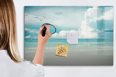 Beschreibbare Magnettafel mit Motiv Meereslandschaft