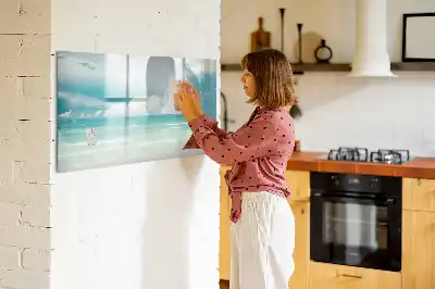 Beschreibbare Magnettafel mit Motiv Meereslandschaft