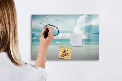 Beschreibbare Magnettafel mit Motiv Meereslandschaft