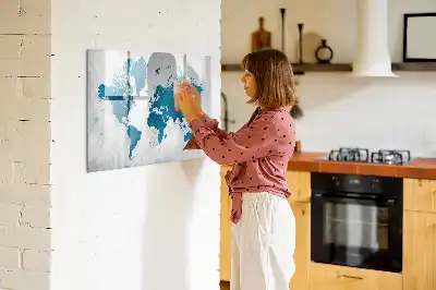 Magnetische Schreibtafel Weltkarte magnetische Weltkarte zum Beschreiben