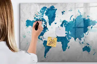 Magnetische Schreibtafel Weltkarte magnetische Weltkarte zum Beschreiben