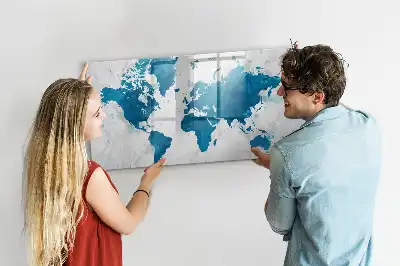Magnetische Schreibtafel Weltkarte magnetische Weltkarte zum Beschreiben