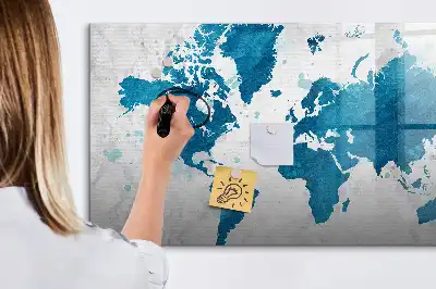 Magnetische Schreibtafel Weltkarte magnetische Weltkarte zum Beschreiben