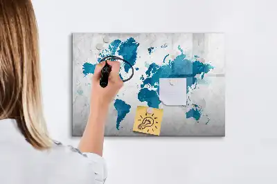 Magnetische Schreibtafel Weltkarte magnetische Weltkarte zum Beschreiben