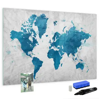 Magnetische Schreibtafel Weltkarte magnetische Weltkarte zum Beschreiben
