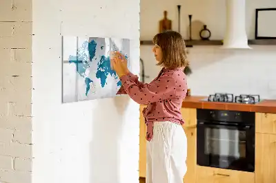 Magnetische Schreibtafel Weltkarte magnetische Weltkarte zum Beschreiben