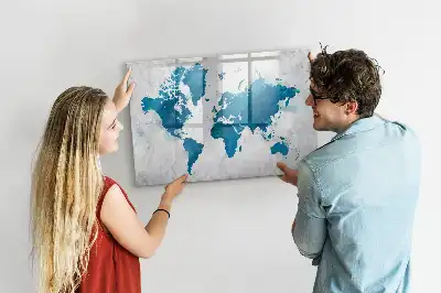 Magnetische Schreibtafel Weltkarte magnetische Weltkarte zum Beschreiben