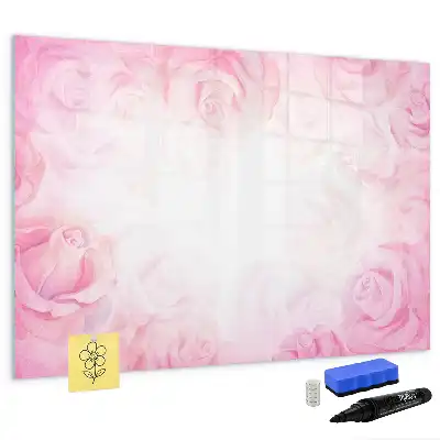 Schreib-Magnettafel im Design Rosen-Abstraktion
