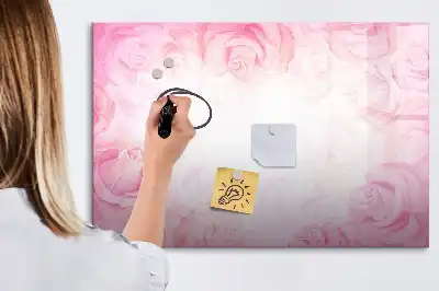 Schreib-Magnettafel im Design Rosen-Abstraktion