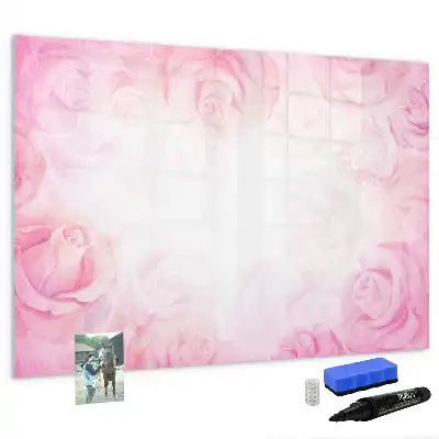 Schreib-Magnettafel im Design Rosen-Abstraktion