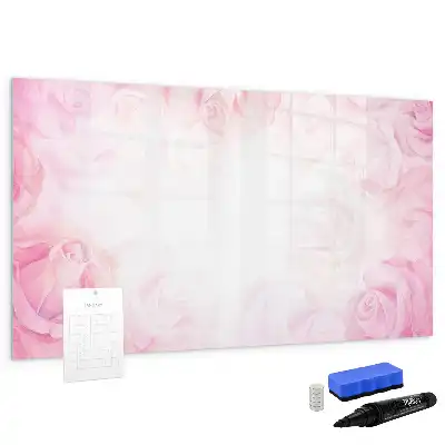 Schreib-Magnettafel im Design Rosen-Abstraktion