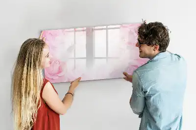 Schreib-Magnettafel im Design Rosen-Abstraktion