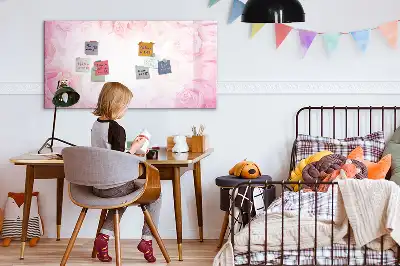 Schreib-Magnettafel im Design Rosen-Abstraktion