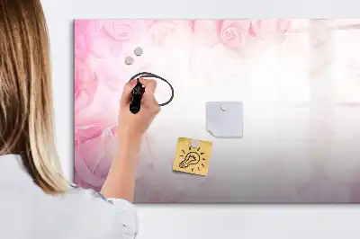 Schreib-Magnettafel im Design Rosen-Abstraktion