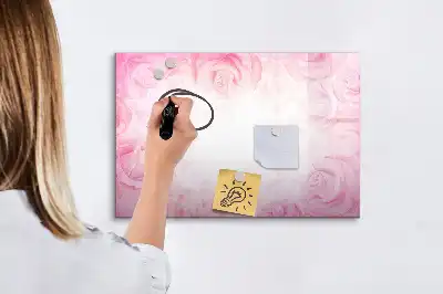 Schreib-Magnettafel im Design Rosen-Abstraktion