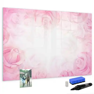 Schreib-Magnettafel im Design Rosen-Abstraktion