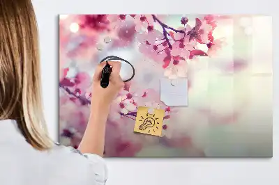 Schreib-Magnettafel mit Frühlingsblumen-Motiv