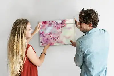 Schreib-Magnettafel mit Frühlingsblumen-Motiv