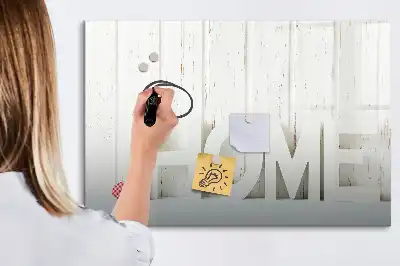 Beschreibbare Magnettafel Text Zuhause
