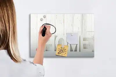 Beschreibbare Magnettafel Text Zuhause