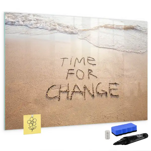 Schreib-Magnettafel mit dem Motiv Zitat am Strand