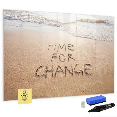 Schreib-Magnettafel mit dem Motiv Zitat am Strand