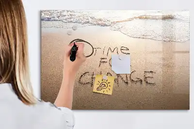 Schreib-Magnettafel mit dem Motiv Zitat am Strand