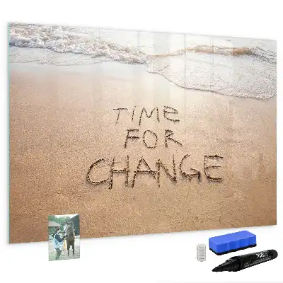 Schreib-Magnettafel mit dem Motiv Zitat am Strand