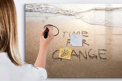 Schreib-Magnettafel mit dem Motiv Zitat am Strand