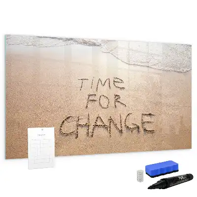 Schreib-Magnettafel mit dem Motiv Zitat am Strand