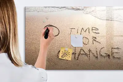 Schreib-Magnettafel mit dem Motiv Zitat am Strand