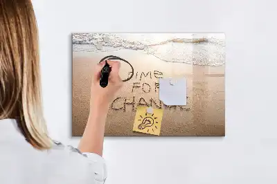 Schreib-Magnettafel mit dem Motiv Zitat am Strand