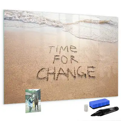 Schreib-Magnettafel mit dem Motiv Zitat am Strand