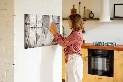 Beschreibbare Magnettafel mit Weltkartenmuster