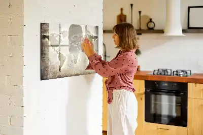 Magnetische Weltkarte mit Schreibtafel