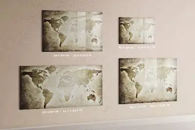 Magnetische Weltkarte mit Schreibtafel