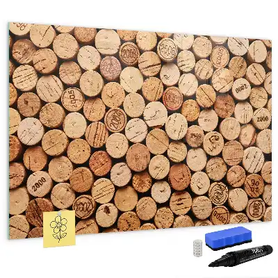 Beschreibbare Magnettafel in Form eines Holzweinkorkens