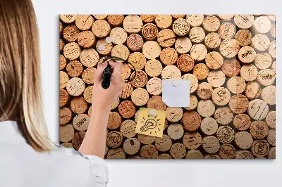 Beschreibbare Magnettafel in Form eines Holzweinkorkens