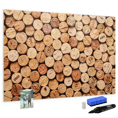Beschreibbare Magnettafel in Form eines Holzweinkorkens