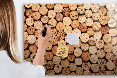 Beschreibbare Magnettafel in Form eines Holzweinkorkens