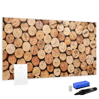 Beschreibbare Magnettafel in Form eines Holzweinkorkens