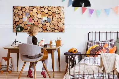 Beschreibbare Magnettafel in Form eines Holzweinkorkens