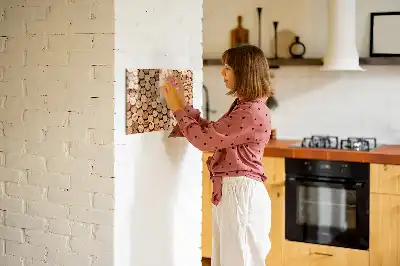 Beschreibbare Magnettafel in Form eines Holzweinkorkens